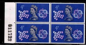 Great Britain Scott 383 MNH** Europa Plate # Block