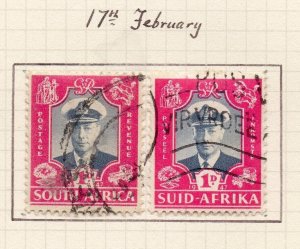 South Africa 1947 Early Issue Fine Used 1d. Pair  NW-157063