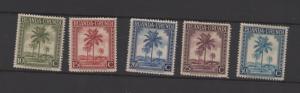 Ruanda-Urundi  Scott#  69-73  unused hinged