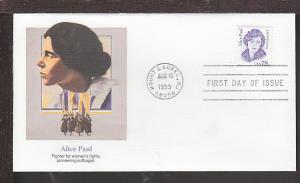 US 2943 Alice Paul 1995 Fleetwood U/A FDC O915