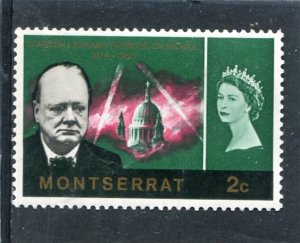 Montserrat WINSTON CHURCHILL Memorial Issue 2c Stamp Perforated Mint (NH)