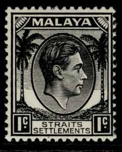 MALAYSIA - Straits Settlements GVI SG278, 1c black, M MINT. Cat £14.