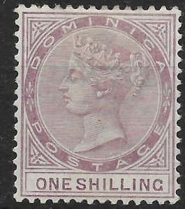 DOMINICA SG26 1890 1/= DULL MAGENTA  MTD MINT