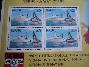 Stamps - Nauru - Scott# 230a - Mint Never Hinged Souvenir Sheet