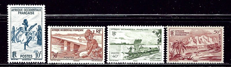 French West Africa 36-39 MLH 1947 part set