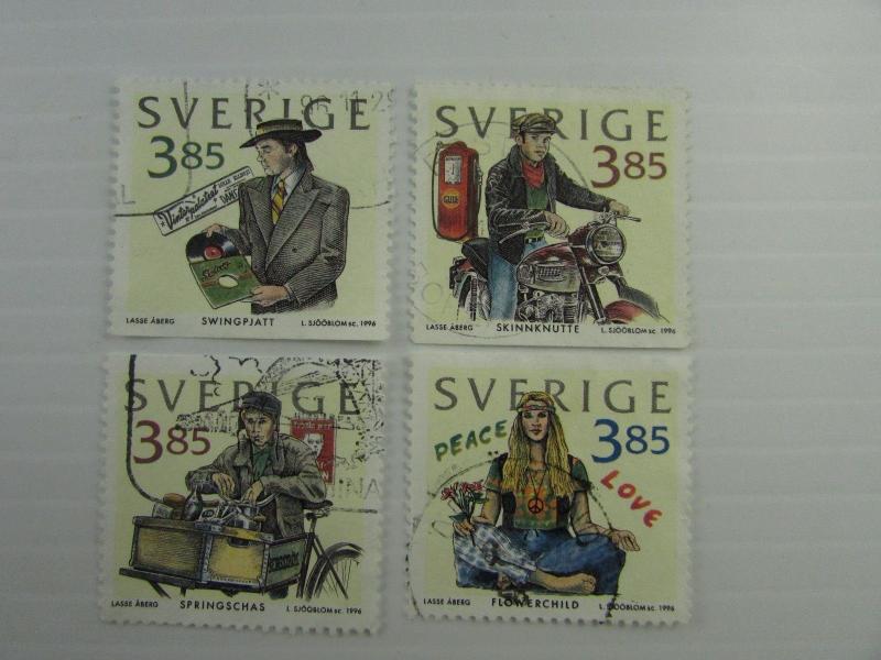 1996 Sweden  SC #2195-98  used stamps