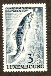 Luxembourg Scott 405 Unused LHOG - 1963 World Fly-Fishing Championship