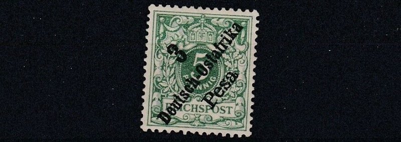 GERMAN EAST AFRICA  1896 - 99 S G 10  3P ON 5PF   GREEN   MH    
