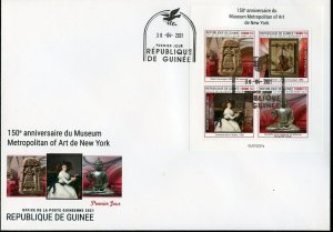 GUINEA 2021 150th ANNIVERSARY OF THE METROPOLITAN MUSEUM OF ART SHEET FDC 
