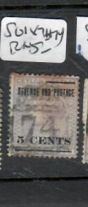 CEYLON  QC 5C/8C   SG   187  #74  CANCEL        VFU        PP1004H