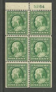 #374a Franklin booklet pane Mint Hinged #5264