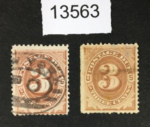 MOMEN: US STAMPS # J17 # J3 USED $356 LOT #13563