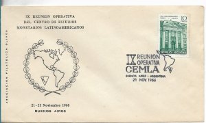 ARGENTINA  1966 CEMLA MEETING CENTER FOR LATIN AMERICAN MONETARY STUDIES COVER