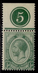 SOUTH AFRICA GV SG3, ½d green, M MINT. CONTROL