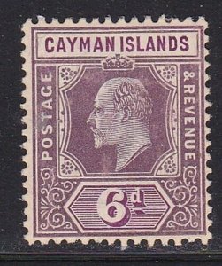 Album Treasures Cayman Islands Scott # 26 6p Edward VII Mint Hinged