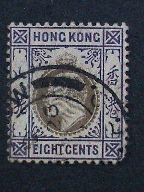 ​HONG KONG-1903 SC#75 119 YEARS OLD-KING  EDWARD VII-USED VF-FANCY CANCEL