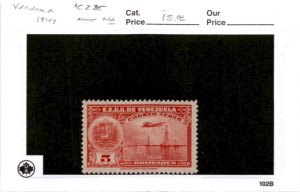 Venezuela, Postage Stamp, #C235 Mint NH, 1947 Airplane