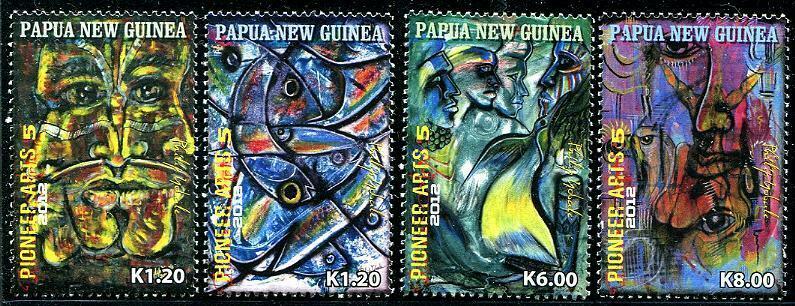 HERRICKSTAMP PAPUA NEW GUINEA Sc.# 1610-13 Pioneer Arts Stamps Part V