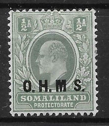 SOMALILAND SGO10a 1904 ½a DULL GREEN & GREEN NO STOP AFTER M MTD MINT