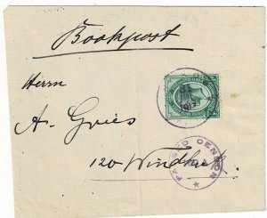 South West Africa 1917 Nakob Rail cancel on homemade envelope to Winhoek, censor