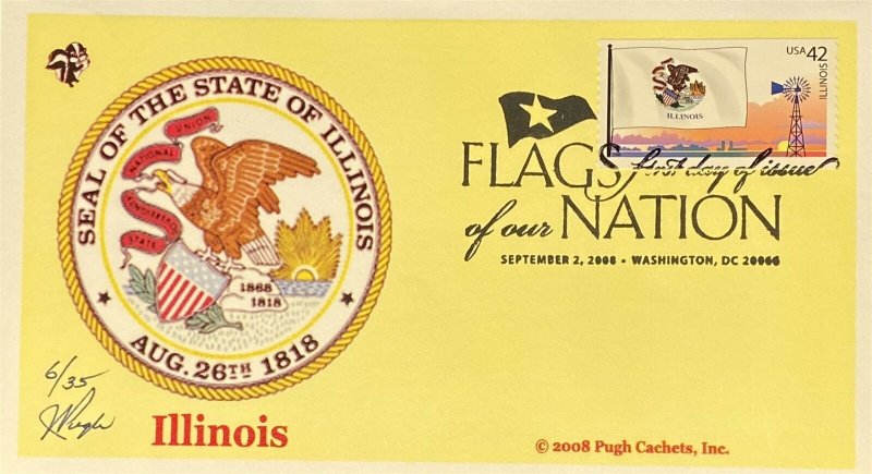 Pugh Cachets 4283 Flags Our Nation Stamp FOON Great Seal District Columbia PNC