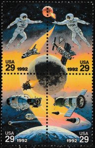 US 2631-2634 2634a Space Accomplishments 29c block 4 MNH 1992