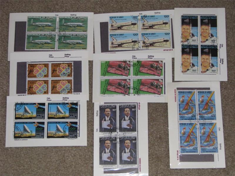 Rep. of Djibouti, Small Lot of Blocks of 4, CTO`s