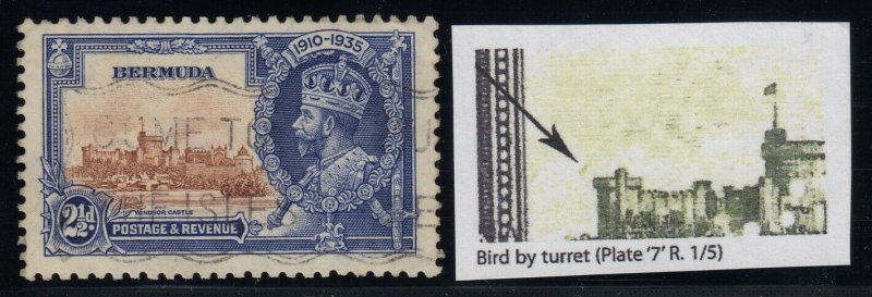 Bermuda, SG 96m, used (sm corner crease) Bird by Turret variety