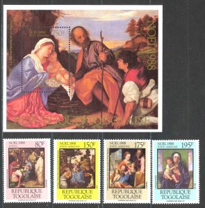 Togo Sc# 1483-1487 MNH 1988 Christmas