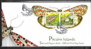 Pitcairn Islands #650-651  Moths on cover  (FDC  CV $12.00