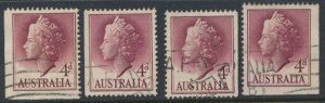 Australia SG 282a  SC# 294 impef magin selection 1957 Used see scan 