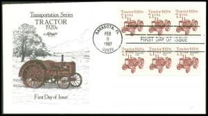 #2127 Tractor 1920s Dual PNC Artmaster FDC