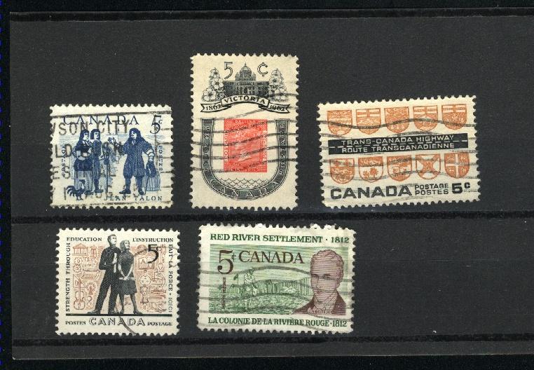 Canada  396-400 Complete set used PD 1962