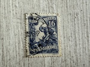 Yugoslavia #313 Used, 16d, Gathering Sunflowers, 2024 SCV.$0.25