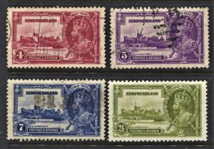 STAMP STATION PERTH- Newfoundland #226-229 KGV Silver Jubilee Mixed Set MLH/Used