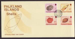 Falkland Islands 437-440 Seashells U/A FDC