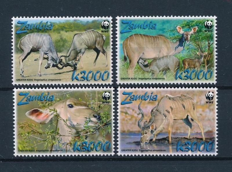 [53994] Zambia 2008 Wild animals Mammals WWF Greater Kudu MNH