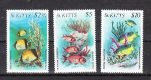 St. Kitts Scott 150-152 Mint NH (Catalog Value $27.00)