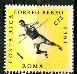 Costa Rica; 1960: Sc. # C303: Used Single Stamp