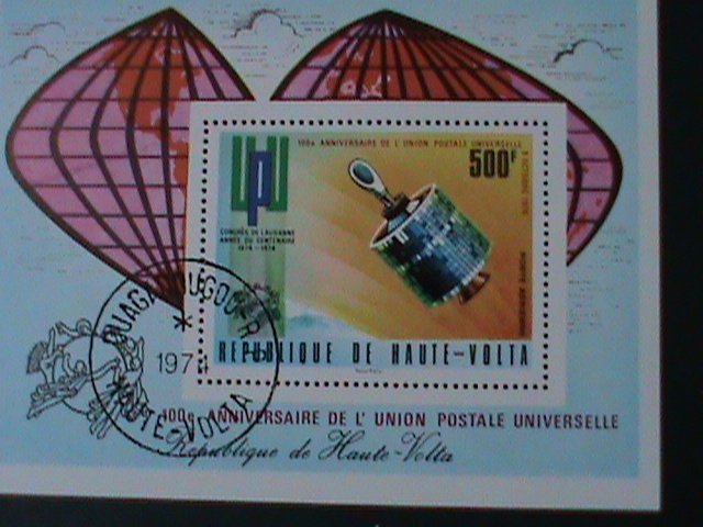 ​UPPER VOLTA-1974-CENTNARY OF UNIVERSAL POSTAL UNION- CTO S/S VERY FINE