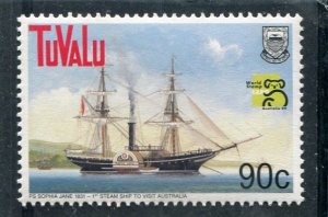 Tuvalu 1999 SAILBOAT Sophia Jane 1831 1 value Perforated Mint (NH) Scott