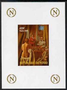 Chad 2009 Napoleon #2 Playing Chess & Nude imperf del...