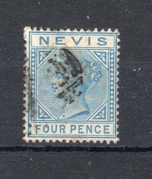 St Kitts-Nevis - Nevis 1882-90 3d GU