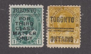 Canada Precancel TORONTO 4-89, 5-113