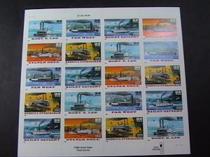 U.S.# 3091-3095(3095a)-MINT NEVER/HINGED--PANE OF 20-AMERICAN RIVERBOATS-1996