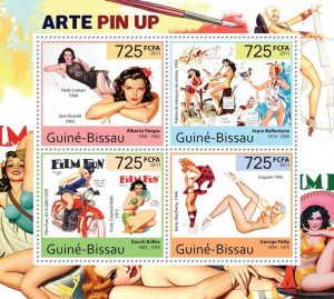 GUINEA BISSAU - 2011 - Pin-up Art - Perf 4v Sheet - Mint Never Hinged