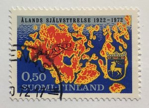 Finland 1972 Scott 516 used - 0.50mk, Self Government in Åland, 50th Anniv