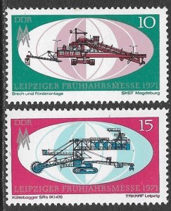 EAST GERMANY DDR 1971 Leipzig Spring Fair Set Sc 1279-1280 MNH