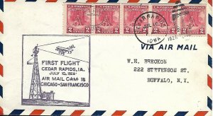First Airmail Flight Cedar Rapids IA July 10 1928 AAMC#18E13