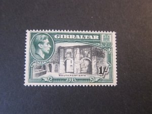 Gibraltar 1942 KGVI 1/- Sc 114a perf 14 MH